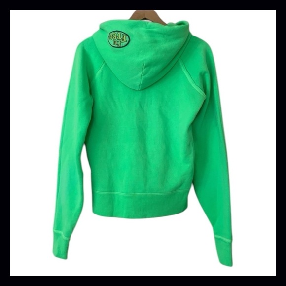 Vintage PINK Green Embroidered Hoodie Size Medium NWT - Picture 4 of 8